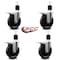 Service Caster 5'' Phenolic Swivel 1-7/8'' Expanding Stem Caster Set Total Lock Brake, 4PK SCC-EXTTL20S514-PHS-178-4 - alternate 2